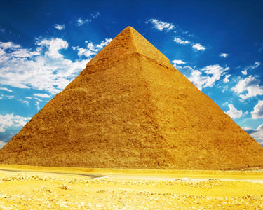 The pyramid of Giza.