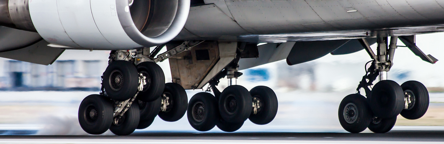 A close up of an airplane