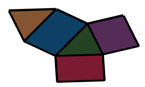 The net of the triangular prism.