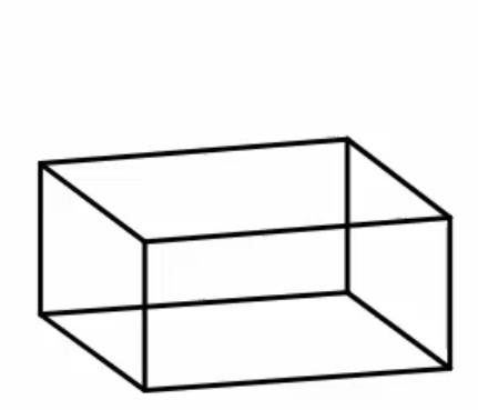 If we pull the rectangle upwards, we create a 3D solid.