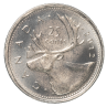 A quarter (25 cents).