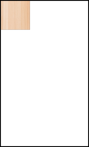 A 4x4 tile laid in the top right corner of a 12 by 20 rectangle.