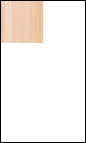 A 6x6 tile laid in the top right corner of a 12 by 20 rectangle.