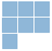 Seven tiles cannot be formed into a square.