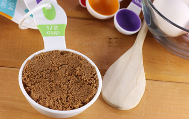 A half (1/2) cup of brown sugar.