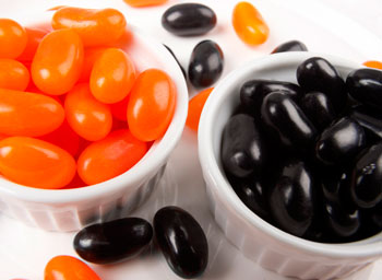 Sorted jellybeans by colour.