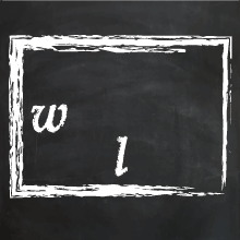A rectangle is constructed with the sides labelled w and l.