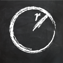 A circle is constructed with the radius labelled r.