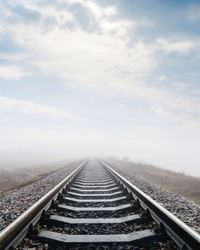 Railway tracks are formed by parallel lines