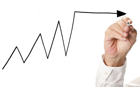 A hand drawn line graph, potentially being used to tell a story