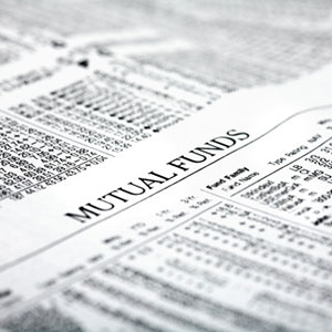 Mutual funds printed on paper