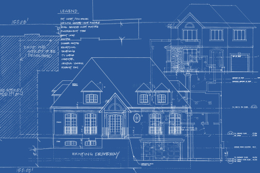 A blueprint of a house.