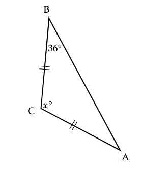 Sides BC and AC are of equal length.
