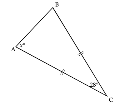  Sides BC and AC are of equal length.
