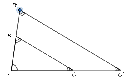 Angle A B prime C prime is set equal to the value of angle ABC