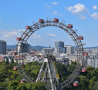 Wiener Riesenrad in Vienna, Austria.