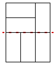  Left side: The line at height 2 divides the 3 vertical tiles on the bottom from the tiles on top.