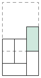  A vertical tile is added so that the right-hand column now contains 2 stacked vertical tiles.